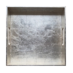 Khay Vuông Dán Bạc Vụn