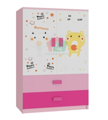 Tủ Quần Áo Cho Bé Happiness (80x50x120cm)