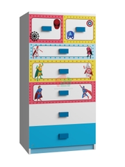Tủ Quần Áo Cho Bé Hình Siêu Anh Hùng (60x50x120 cm)
