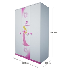 Tủ Quần Áo Trẻ Em Công Chúa (1m2)