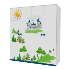 Tủ Quần Áo Trẻ Em Lâu Đài (1m6)