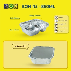 LỐC 20 HỘP NHÔM TAKE AWAY 2 NGĂN BON R5 850ML - GIỮ NÓNG, ĐỰNG MÌ Ý, CƠM GÀ, CƠM TẤM, MÌ TRỘN,... - Giá đã gồm HĐ VAT