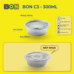 LỐC 20 CHÉN NHÔM NƯỚNG BON C3 300ML - CHÉN CHƯNG MẮM