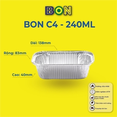 LỐC 50 CHÉN NHÔM NƯỚNG BON C4 - 240ML