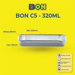 LỐC 50 CHÉN NHÔM NƯỚNG BON C5 - 320ML