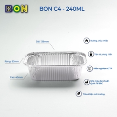LỐC 50 CHÉN NHÔM NƯỚNG BON C4 - 240ML