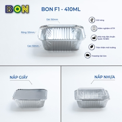 LỐC 20 HỘP NHÔM TAKE AWAY BON F1 - 410ML