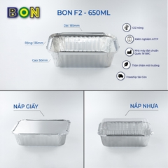 LỐC 20 HỘP NHÔM TAKE AWAY BON F2 - 650ML