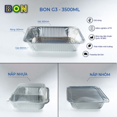 LỐC 2 HỘP NHÔM TAKE AWAY BON G3 - 3500ML