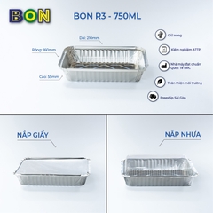 LỐC 20 HỘP NHÔM TAKE AWAY BON R3 - 750ML