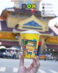 LỐC 50 LY IN TRANH - SÀI GÒN CHỢ LỚN 360ML - CÀ PHÊ ĐÁ, NƯỚC UỐNG LẠNH - LY DÀY, ĐẸP, 260 Gram SM - Giá đã gồm HĐ VAT