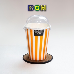 LỐC 50 LY GIẤY IN SỌC - 360ML (12 / 14 OZ)