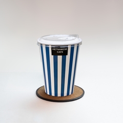 LỐC 50 LY GIẤY IN SỌC - 360ML (12 / 14 OZ) - CÀ PHÊ ĐÁ, NƯỚC UỐNG LẠNH