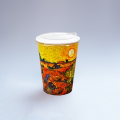 LỐC 50 LY IN TRANH - ĐỒNG NHO ĐỎ - 360ML (12/14 OZ) - CÀ PHÊ ĐÁ, NƯỚC UỐNG LẠNH - LY DÀY, ĐẸP, 260 Gram SM - Giá đã gồm HĐ VAT