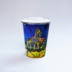 LỐC 50 LY GIẤY IN TRANH - NHÀ THỜ XANH - 360ML (12/14 OZ) - CÀ PHÊ ĐÁ, NƯỚC UỐNG LẠNH - LY DÀY, ĐẸP, 260 Gram SM - Giá đã gồm HĐ VAT