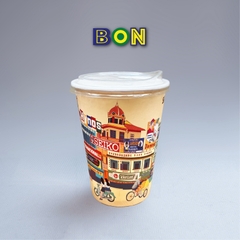 LỐC 50 LY IN TRANH - SÀI GÒN CHỢ LỚN XƯA 360ML - CÀ PHÊ ĐÁ, NƯỚC UỐNG LẠNH - LY DÀY, ĐẸP, 260 Gram SM - Giá đã gồm HĐ VAT