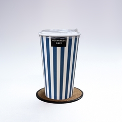 LỐC 50 LY GIẤY IN SỌC - 500ML (16 OZ) - CÀ PHÊ ĐÁ, NƯỚC UỐNG LẠNH