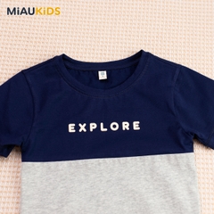 Đồ bộ bé trai EXPLORE cotton mềm mại thoáng mát cho bé đi học chơi