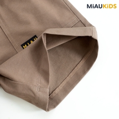 Đồ Bộ Bé Trai Cotton Họa Tiết Gấu Chill Cộc Tay Thoáng Mát MiauKids
