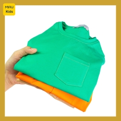 Áo Phông cho bé phối túi phong cách đơn giản cá tính, Chất Cotton Mềm Mịn Thoáng Mát Cho Bé mặc nhà mặc đi chơi