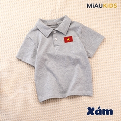 Áo Polo Cờ Đỏ Sao Vàng Cotton Cao Cấp Cho Bé 1-8 Tuổi