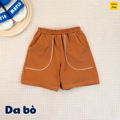 Quần Đùi Cotton Bé MiauKids Phối Viền Túi Thun Co Giãn Thoáng Mát