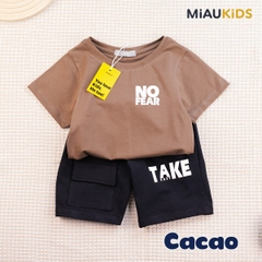 Đồ Bộ Bé Trai Cotton No Fear MiauKids Thấm Hút Thoáng Mát
