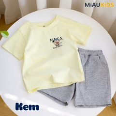Bộ Đồ Bé Trai Cotton In Doraemon NASA Baseball - Set Đồ Cộc Tay Mùa Hè