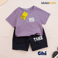 Đồ Bộ Bé Trai Cotton No Fear MiauKids Thấm Hút Thoáng Mát