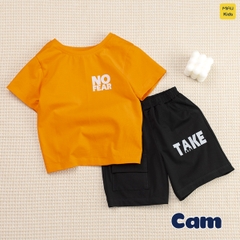 Đồ Bộ Bé Trai Quần Áo Trẻ Em MIAUKIDS Họa Tiết Chữ NoFear Chất Cotton Co Giãn Thấm Hút Cho Bé Đi Học Đi Chơi