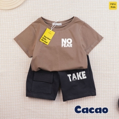 Đồ Bộ Bé Trai Quần Áo Trẻ Em MIAUKIDS Họa Tiết Chữ NoFear Chất Cotton Co Giãn Thấm Hút Cho Bé Đi Học Đi Chơi