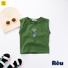 Áo Ba Lỗ Bé Trai Quần Áo Trẻ Em MIAUKIDS Họa Tiết Gấu Whoau Chất Cotton Co Giãn Thấm Hút Cho Bé Mặc Hè Thoáng Mát