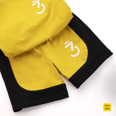 Bộ ba lỗ bé trai hoạ tiết Số 3 Justme thời trang khoẻ khoắn, thun cotton mát mịn cho bé mặc nhà mát mẻ đi học đi chơi