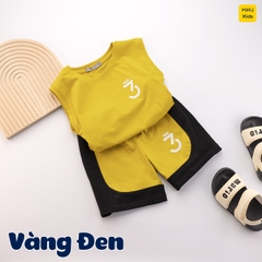 Bộ ba lỗ bé trai hoạ tiết Số 3 Justme thời trang khoẻ khoắn, thun cotton mát mịn cho bé mặc nhà mát mẻ đi học đi chơi