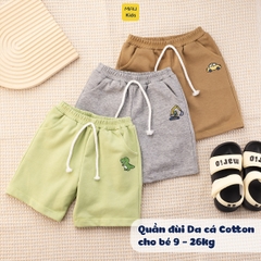Quần đùi bé trai hoạ tiết đáng yêu, chất thun nỉ cotton đứng form, mềm mát cho bé mặc đi học đi chơi - Quần áo trẻ em