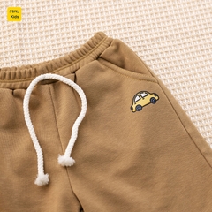 Quần đùi bé trai hoạ tiết đáng yêu, chất thun nỉ cotton đứng form, mềm mát cho bé mặc đi học đi chơi - Quần áo trẻ em