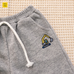 Quần đùi bé trai hoạ tiết đáng yêu, chất thun nỉ cotton đứng form, mềm mát cho bé mặc đi học đi chơi - Quần áo trẻ em
