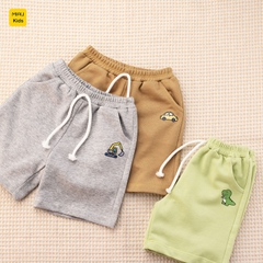 Quần đùi bé trai hoạ tiết đáng yêu, chất thun nỉ cotton đứng form, mềm mát cho bé mặc đi học đi chơi - Quần áo trẻ em