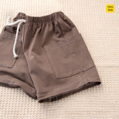 Quần đùi cho bé phối túi hộp 2 bên dễ thương cá tính, phong cách hàn quốc, thun cotton mát mịn cho bé mặc nhà mặc đi học