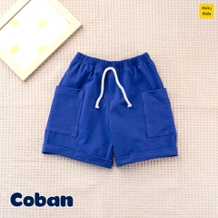 Quần đùi cho bé phối túi hộp 2 bên dễ thương cá tính, phong cách hàn quốc, thun cotton mát mịn cho bé mặc nhà mặc đi học