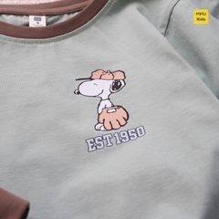 Bộ dài tay cho bé hoạ tiết chú chó Snoopy dễ thương, thun cotton mềm mịn mát cho bé mặc nhà rất thích