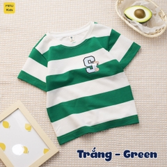 Áo thun sọc cho bé trai in hình chú chó Snoopy dễ thương, chất thun cotton tổ ong thoáng mát cho bé mặc đi học đi chơi