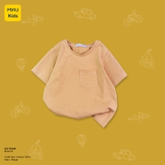 Áo Phông cho bé phối túi phong cách đơn giản cá tính, Chất Cotton Mềm Mịn Thoáng Mát Cho Bé mặc nhà mặc đi chơi