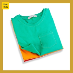 Áo Phông cho bé phối túi phong cách đơn giản cá tính, Chất Cotton Mềm Mịn Thoáng Mát Cho Bé mặc nhà mặc đi chơi