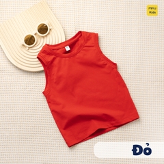 Áo Ba Lỗ Cotton Trơn Size Đại Cho Bé Trai Thoáng Mát Hoạt Động Ngoài Trời