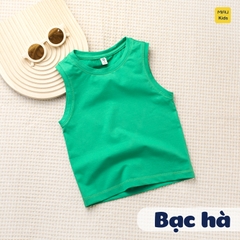 Áo Ba Lỗ Cotton Trơn Size Đại Cho Bé Trai Thoáng Mát Hoạt Động Ngoài Trời