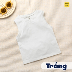 Áo Ba Lỗ Cotton Trơn Size Đại Cho Bé Trai Thoáng Mát Hoạt Động Ngoài Trời