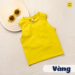 Áo Ba Lỗ Cotton Trơn Size Đại Cho Bé Trai Thoáng Mát Hoạt Động Ngoài Trời