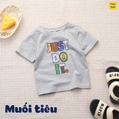 Áo phông cho bé hoạ tiết chữ phong cách thể thao đáng yêu chất thun cotton thoáng mát mềm mịn cho bé mặc đi học đi chơi