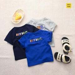 Áo phông cho bé hoạ tiết chữ phong cách thể thao đáng yêu chất thun cotton thoáng mát mềm mịn cho bé mặc đi học đi chơi